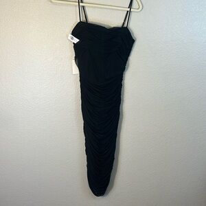 Baraton NWT ruffled pencil black evening gown size 6
